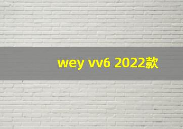 wey vv6 2022款